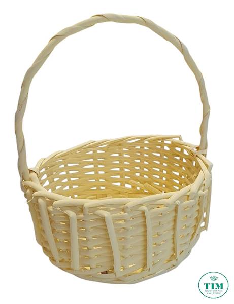 KOSZYK WIKLINOWY TS5667F OKRĄGŁY ŻÓŁTY