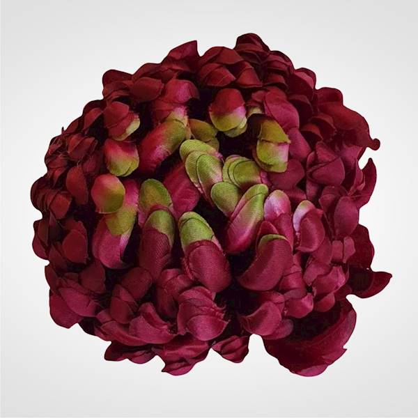CHRYZANTEMA WYROBOWA X6 ART037 BURGUND ZIELONY