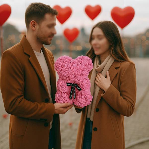 MIŚ DEKORACJA TB25CM19 RÓŻOWY