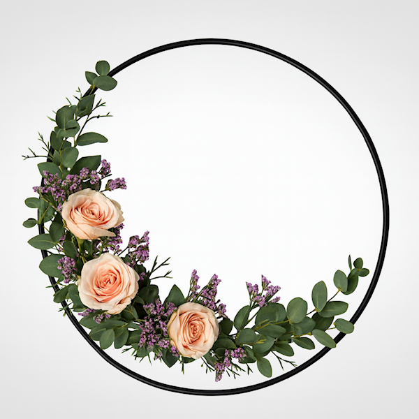 RING FLORYSTYCZNY H232631 CZARNY 20CM.