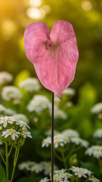 ANTHURIUM GAŁĄZKA GUMOWANE YD337 BRUDNY RÓŻ