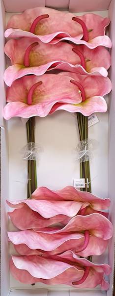 ANTHURIUM GAŁĄZKA GUMOWANE YD337 BRUDNY RÓŻ