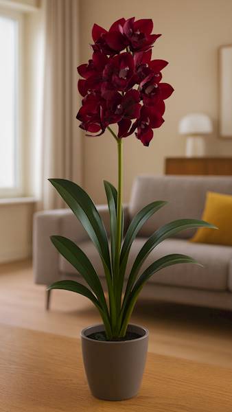 CYMBIDIUM GAŁĄZKA GUMOWANA PAT002 FIOLETOWY