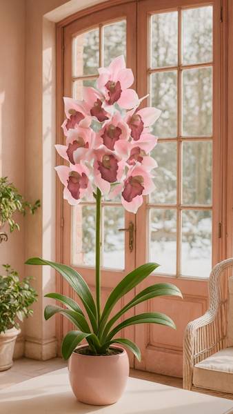 CYMBIDIUM GAŁĄZKA GUMOWANA PAT002 RÓŻOWY
