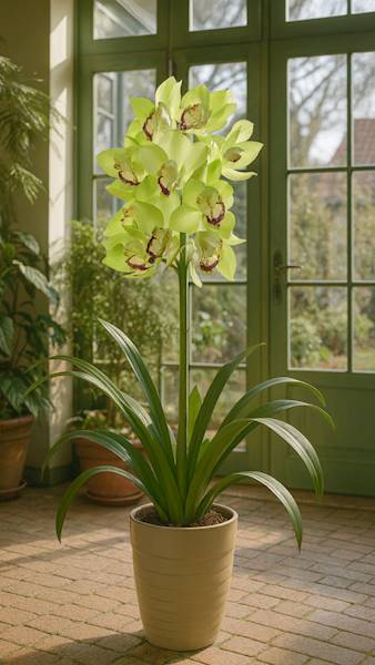 CYMBIDIUM GAŁĄZKA GUMOWANA PAT002 ZIELONY