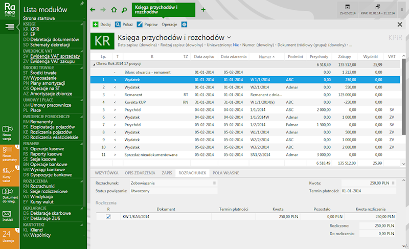 Program InsERT Rachmistrz NEXO 1-Stanowisko