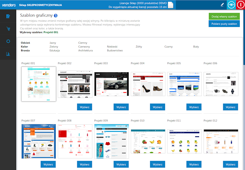 Vendero Sklep 3000 - abonament 12 miesięcy PROMO