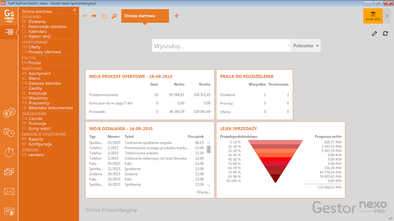 Program InsERT Gestor NEXO PRO 1-Stanowisko