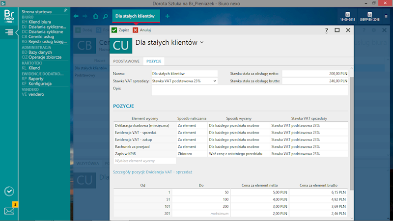 Program InsERT Biuro NEXO