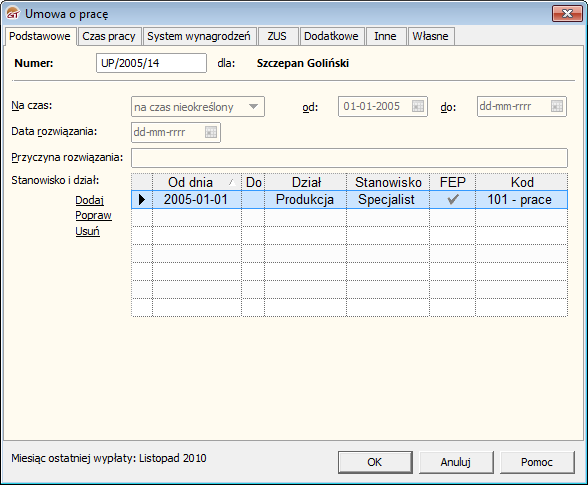 Program InsERT Gratyfikant GT Sfera 1-Podmiot