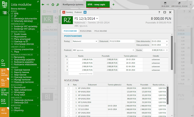 Program InsERT Rachmistrz NEXO PRO 3-Stanowiska