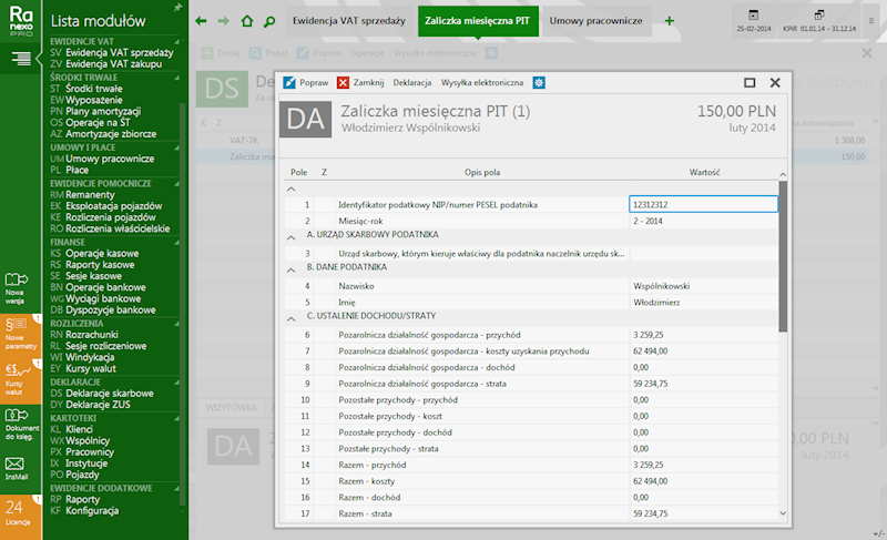 Program InsERT Rachmistrz NEXO 1-Stanowisko