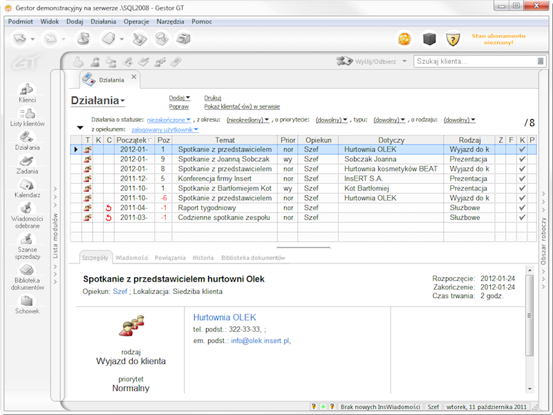 Program InsERT Gestor GT 3-Stanowiska