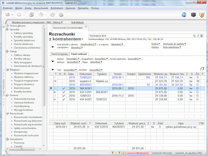 Program InsERT Subiekt GT 3-Stanowiska+Sfera 1-St.