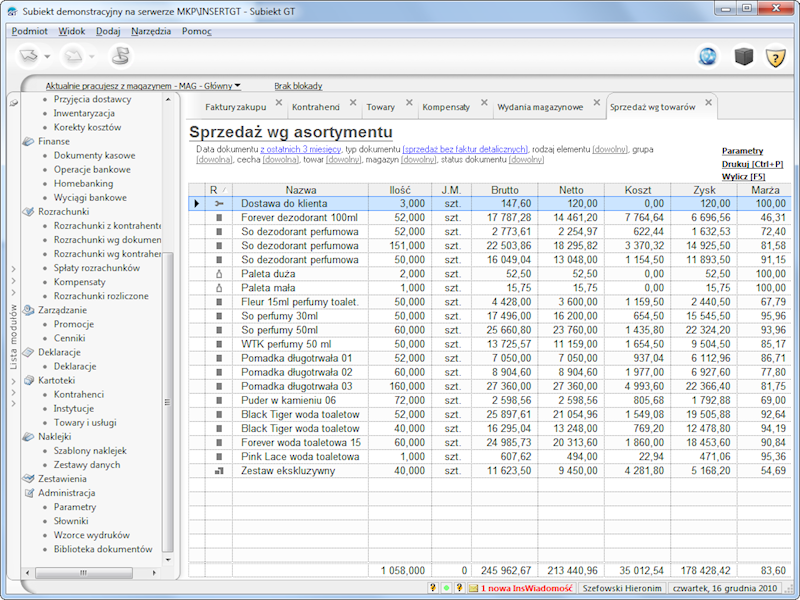Program InsERT Subiekt GT 3-Stanowiska+Sfera 1-St.