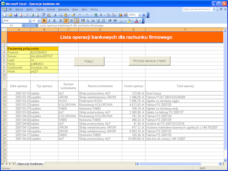 Program InsERT Sfera dla Rewizora GT 1-Stanowisko