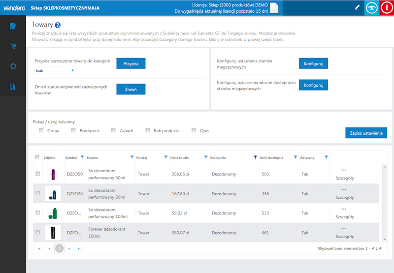 Vendero Witryna 1000 - abonament 12 miesięcy