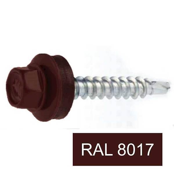 Wkręt farmerski 4,8x50 P14035OFA RAL8017 BRĄZ2,  1000 szt