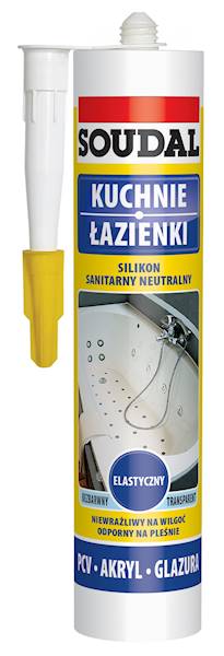 Silikon neutralny SOUDAL 300ml/bezbarwny