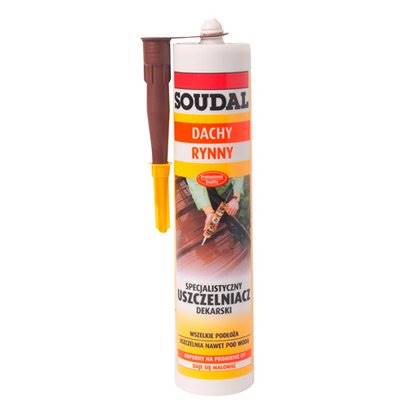 Uszczelniacz dekarski brązowy 300ml Soudal