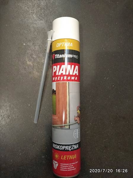 Piana rurkowa Titanum Optima niskoprężna 700ml LETNIA