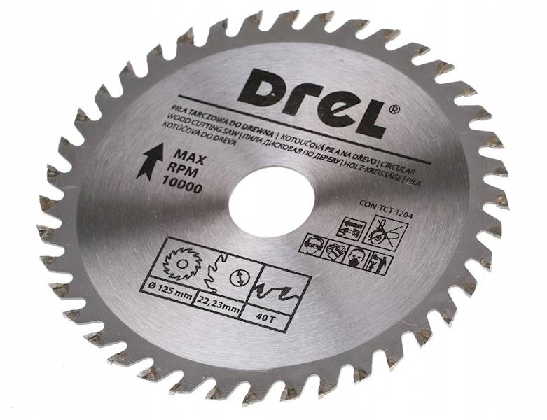 Piła tarczowa do drewna 125mmx40T DREL