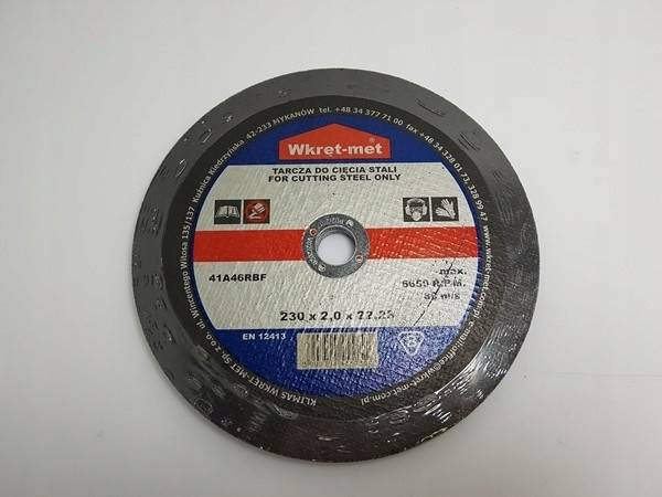 Tarcza do metalu 230x2,0x22,23 Wkręt-met