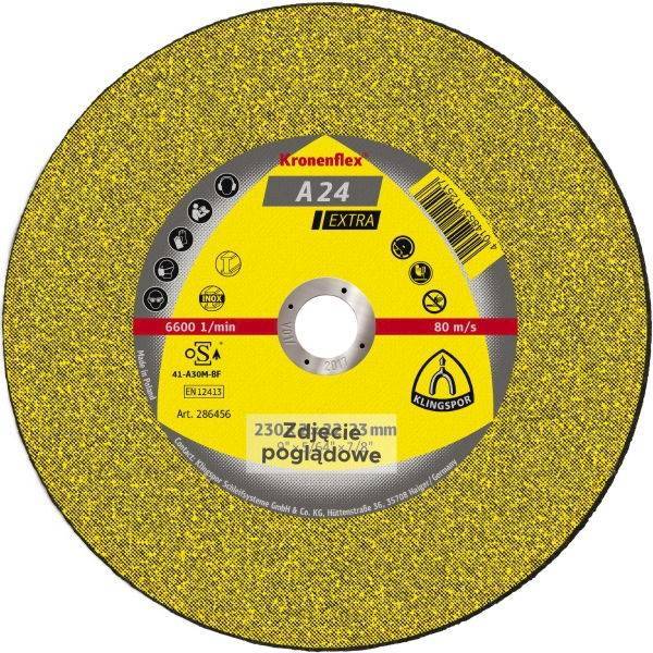 Tarcza do szlifowania metalu 230X6,0X22,23 A24 R Extra KLINGSPOR