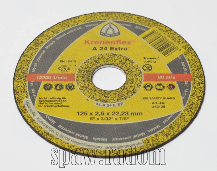 Tarcza do cięcia metalu 125X2,5X22,23 A 24 EXTRA KLINGSPOR