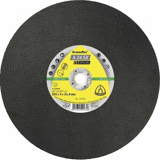 Tarcza do cięcia metalu 350X4,0X25,4 A24 SX Special KLINGSPOR