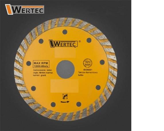 Tarcza diamentowa SUPER TURBO. 230X22,23 WERTEC