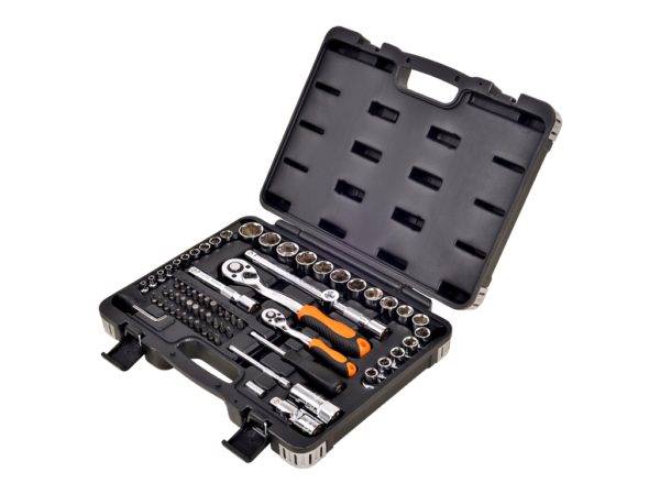 Komplet  kluczy nasadowych 1/4" + 1/2" 72 szt. Verkatto