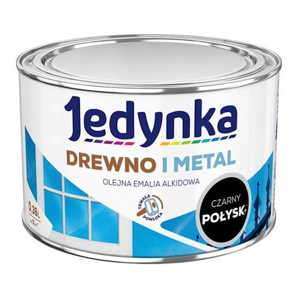 EMALIA JEDYNKA DREWNO/METAL CZARNY POŁYSK 0,36L