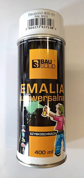 EMALIA UNIWERSALNA BIAŁY MAT.RAL9003 BAUS SPRAY