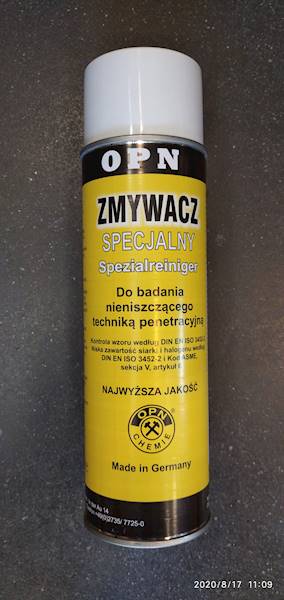 Zmywacz OPN środek do badań szczelności spawu 