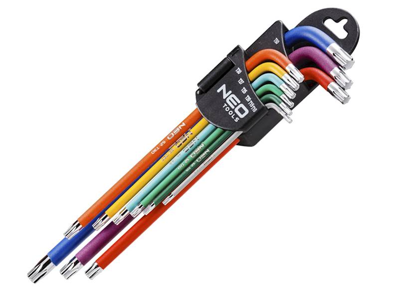 Klucze torx zestaw T10-T50,  9 szt. kolor NEO