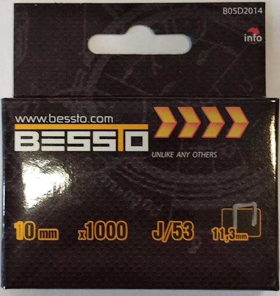 Zszywki TYP J/53 10mm 1000szt BESSTO