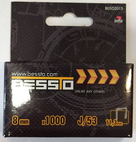 Zszywki TYP J/53  8mm 1000szt BESSTO