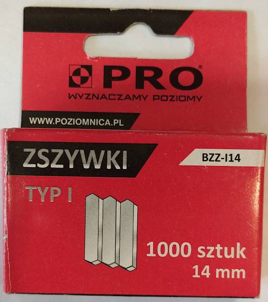 Zszywki PRO TYP I BZZ-I14