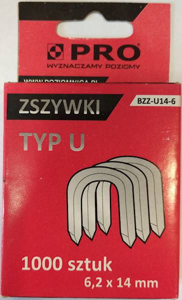 Zszywki PRO TYP U, BZZ-U14-6