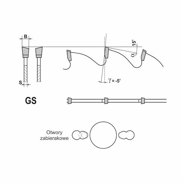 Piła tarczowa GLOTECH 216x30/2,7/2,0/56z GS-5