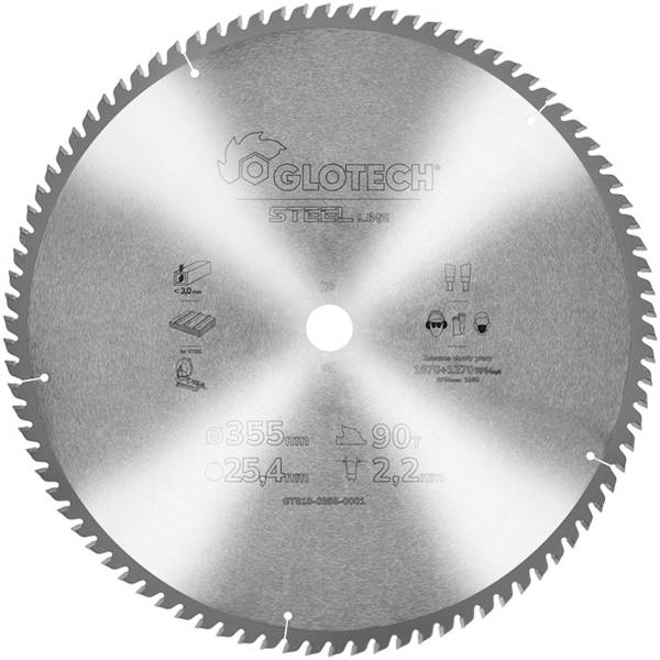 Piła Glotech Steel 355x25,4x2,2/1,8/90z GC10