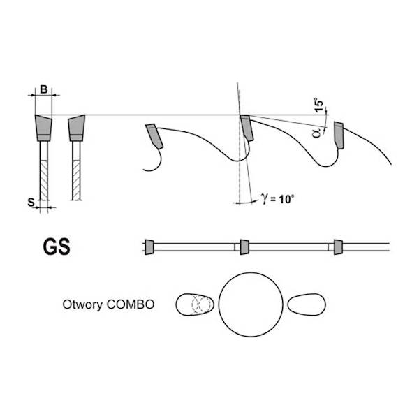 Piła HM 400x30x4,0/2,8/88z GS10 otw.COMBO