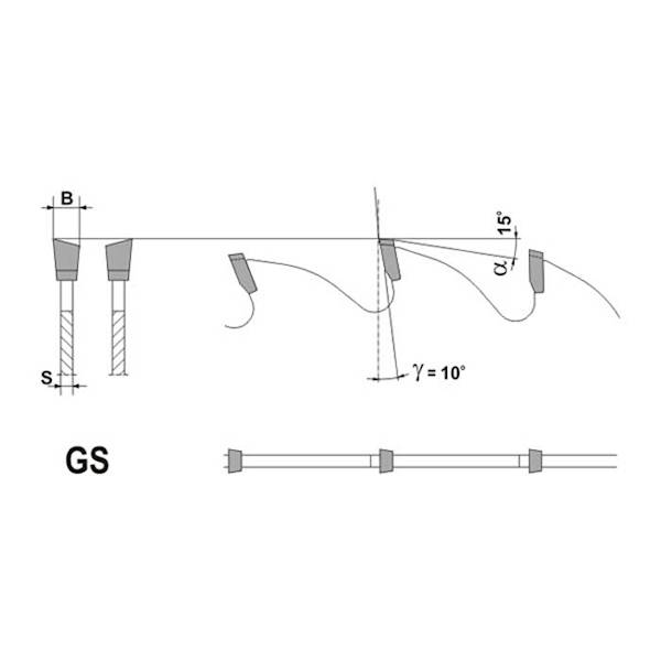 Piła AKU 1 165x16x1,8/1,2/56z GS10