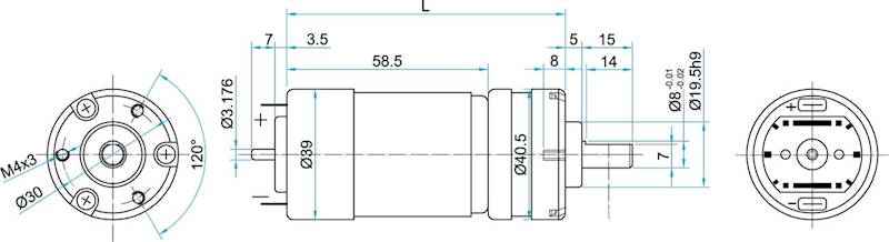 E192.12.67 40obr/min 12V/1,8A 2,2N.m