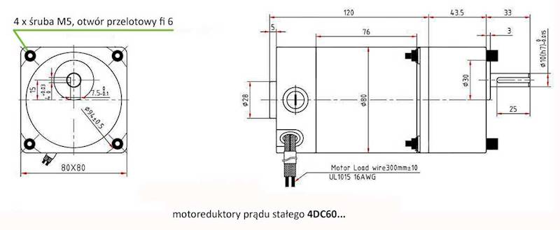 4DC60-24-40 45obr/min 24V/3,7A 12,7N.m
