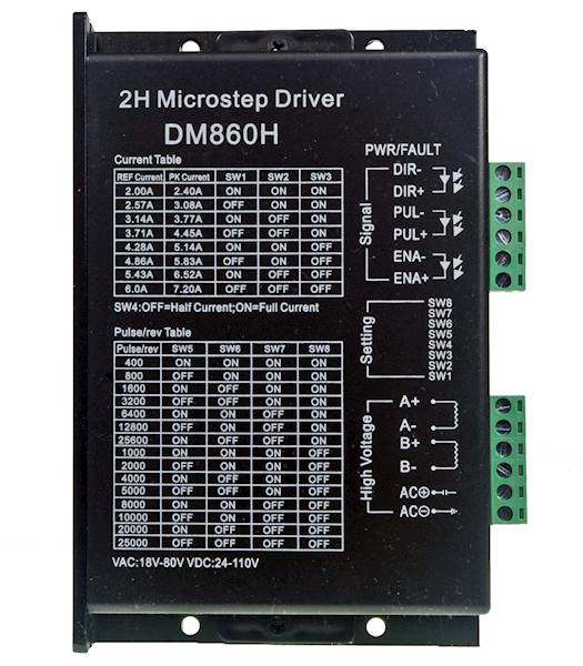 DM860H sterownik silnika krokowego  7,2A 1/256  AC/DC