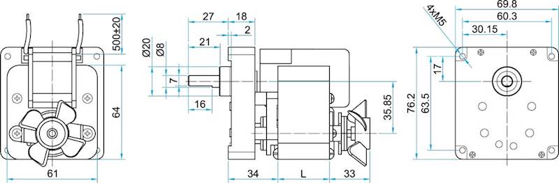 VF-YJ61-26L-155k 20obr/min 230V