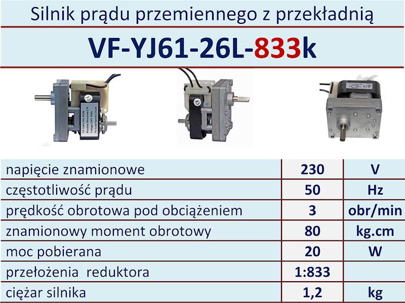 VF-YJ61-26L-833k 3obr/min 230V