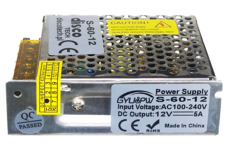 S-60-12, 12V 5A zasilacz impulsowy